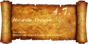 Ábrahám Tivadar névjegykártya