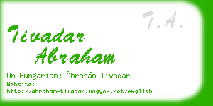 tivadar abraham business card